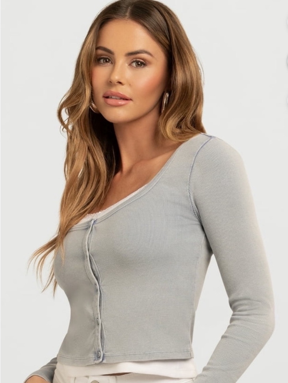 Jessica Simpson Manuela Ribbed Knit Top